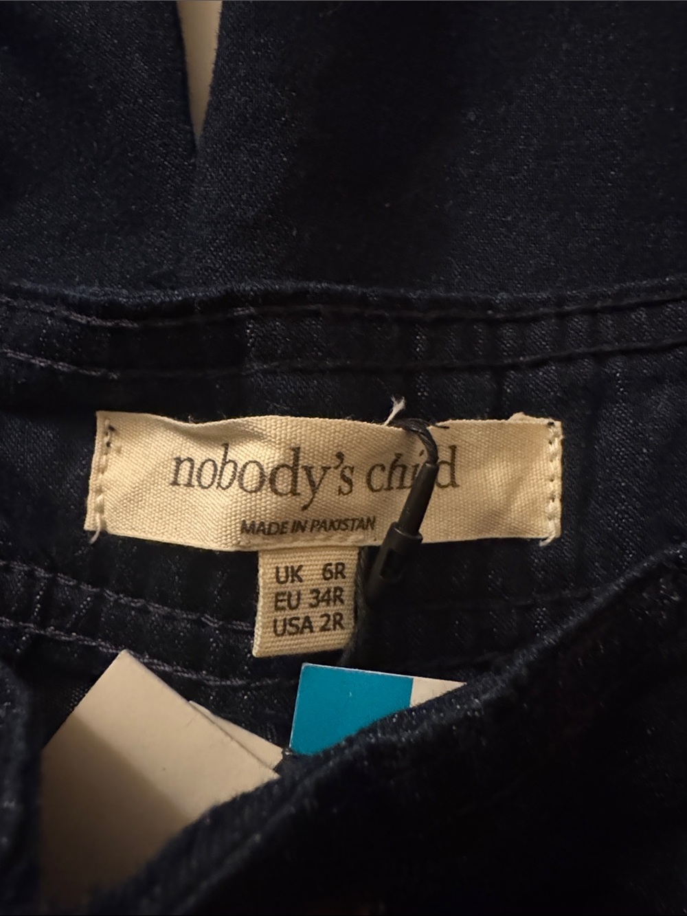 Nobody’s Child Navy Blue Pleated Wide Leg Trousers - Picture 4 of 5